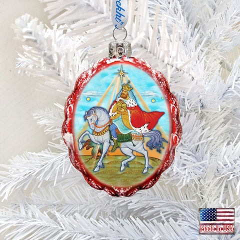 Melchior Three Kings Mercury Glass Ornament by G. DeBrekht - Nativity Holiday Decor - 772015 - Freeyouthzbandz