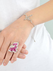 Minimalist Jewellery Gold Silver Black Metal Heartbeat Charm Bracelet for Women - Freeyouthzbandz