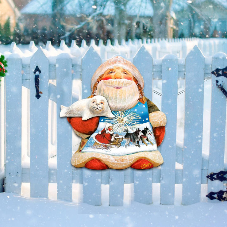 Northern Light Santa Holiday Door Decor by G. DeBrekht - Christmas Decor - 8151844H - Freeyouthzbandz