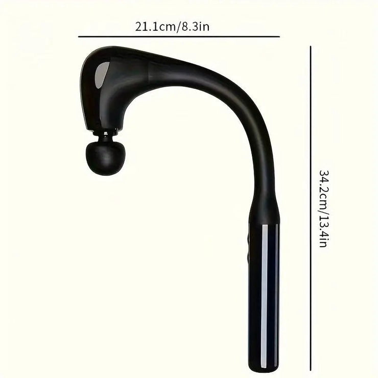 1pc High - Powered Fascia Gun Massage Tool - Black - Freeyouthzbandz