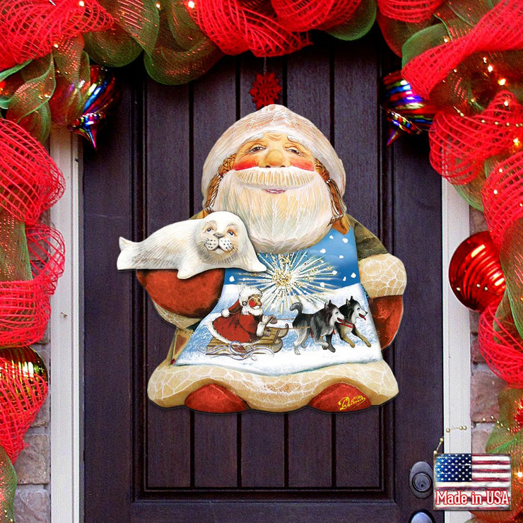 Northern Light Santa Holiday Door Decor by G. DeBrekht - Christmas Decor - 8151844H - Freeyouthzbandz