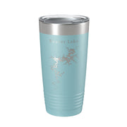 Beaver Lake Map Tumbler Travel Mug Insulated Laser Engraved Coffee Cup Arkansas 20 oz - Freeyouthzbandz