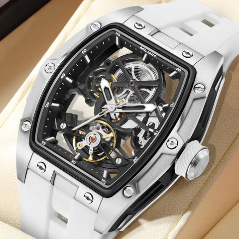 MEGIR Original Fashion Men Watches Automatic Mechanical Watch Steel Case Sport Skeleton Dial Wristwatch Waterproof Clock Reloj Hombre 2242 - Freeyouthzbandz