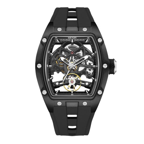 MEGIR Original Fashion Men Watches Automatic Mechanical Watch Steel Case Sport Skeleton Dial Wristwatch Waterproof Clock Reloj Hombre 2242 - Freeyouthzbandz