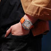 MEGIR Original Luxury Sport Watch for Men Silicone Band Automatic Mechanical Movement WristWatches Luminous Clock Reloj Hombre 8601 - Freeyouthzbandz