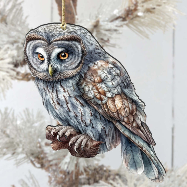 Alaskan Nothern Hawk Owl Wooden Ornaments by G.Debrekht - Wildlife Holiday Décor - 8710004 - 1 - Freeyouthzbandz