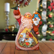 Saint George Tiny Tale Santa Christmas Figurine by G. DeBrekht - Christmas Santa Snowman Decor - 561634 - Freeyouthzbandz