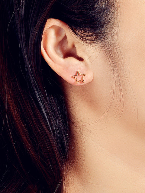 3 pairs Minimalist Jewelry Circle Star Moon Trendy Stud Small Earrings for Women - Freeyouthzbandz