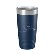 Alaska Tumbler Home State Travel Mug Insulated Laser Engraved Map Coffee Cup 20 oz - Freeyouthzbandz