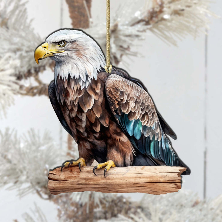 Bald Eagle Wooden Ornaments by G.Debrekht - Wildlife Holiday Decor - 8710101 - 2 - Freeyouthzbandz