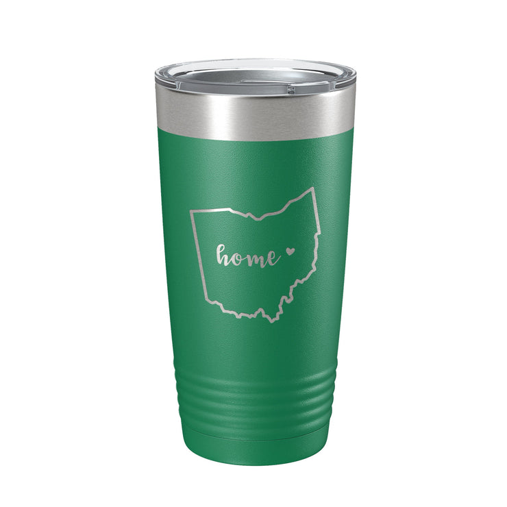 Ohio Tumbler Home State Travel Mug Insulated Laser Engraved Map Coffee Cup 20 oz - Freeyouthzbandz