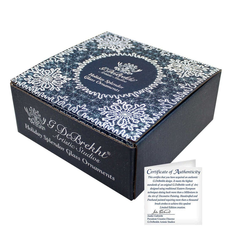 Snow Family Nativity Heart Glass Ornament Limited Edition by D. Gelsinger - Christmas Decor - 738 - 102 - DG - Freeyouthzbandz