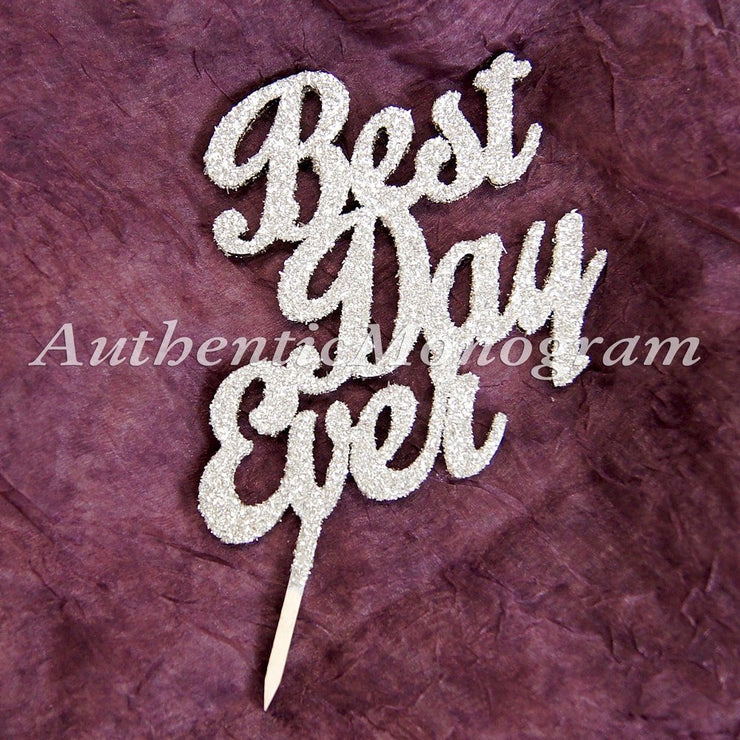 Wedding Cake Topper - Best Day Ever Wooden CAKE TOPPER, Wedding decor, Engagement, Anniversary, Celebration, Special Occasion, Love - Freeyouthzbandz