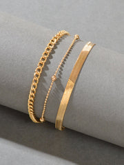 Gold Silver Multi - layer Chain Adjustable Bracelet Women Multiple Style Jewellery - Freeyouthzbandz