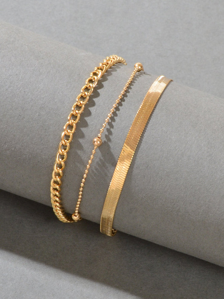 Gold Silver Multi - layer Chain Adjustable Bracelet Women Multiple Style Jewellery - Freeyouthzbandz