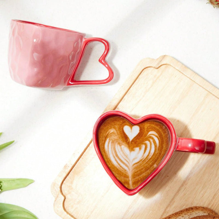Couples Red Heart Ceramic Coffee Cup - Freeyouthzbandz