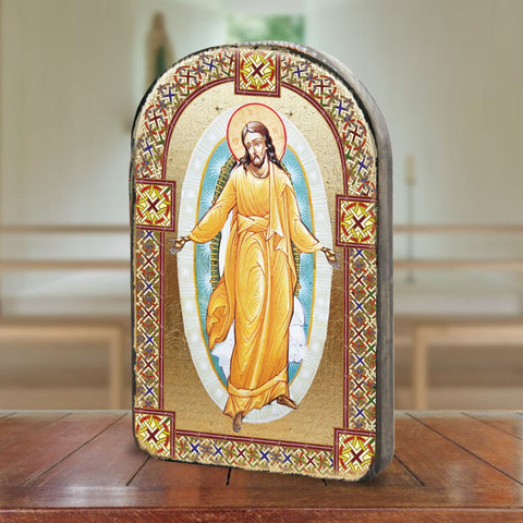 Resurrection Wooden Gold Plated Religious Christian Sacred Icon - Inspirational Icon Decor - 86059 - Freeyouthzbandz