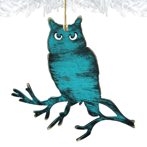 Rustic Owl Wooden Ornaments by Nature Wonders - Wildlife Holiday Decor - 8198218 - Freeyouthzbandz