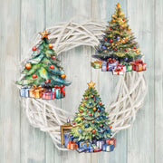 Christmas Tree Clip - On Eco Wood Decorative Ornaments Set of 3 by G. Debrekht - Christmas Decor - 8091044C - S3 - Freeyouthzbandz