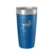 Beaver Lake Map Tumbler Travel Mug Insulated Laser Engraved Coffee Cup Arkansas 20 oz - Freeyouthzbandz
