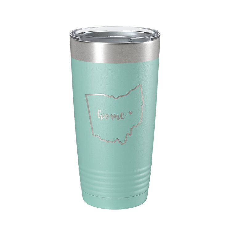 Ohio Tumbler Home State Travel Mug Insulated Laser Engraved Map Coffee Cup 20 oz - Freeyouthzbandz