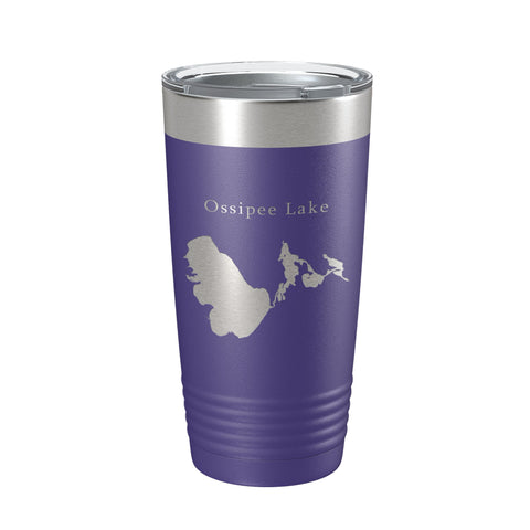 Ossipee Lake Map Tumbler Travel Mug Insulated Laser Engraved Coffee Cup New Hampshire 20 oz - Freeyouthzbandz