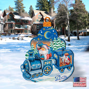 Santa Arrival Christmas Outdoor Yard Sign by G. DeBrekht - Christmas Santa Snowman Decor - 8112180F - Freeyouthzbandz