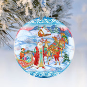 Long - awaited Courier Glass Ornament Limited Edition by G. DeBrekht - Christmas Santa Snowman Decor - 73843 - Freeyouthzbandz