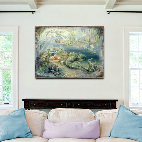 Dreams of Atlantis Fantasy Wooden Wall Art by Josephine Wall - Fantasy Décor - 852114 - JW - Freeyouthzbandz