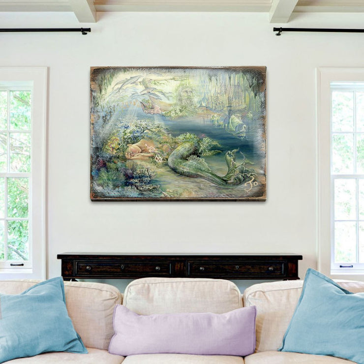 Dreams of Atlantis Fantasy Wooden Wall Art by Josephine Wall - Fantasy Décor - 852114 - JW - Freeyouthzbandz