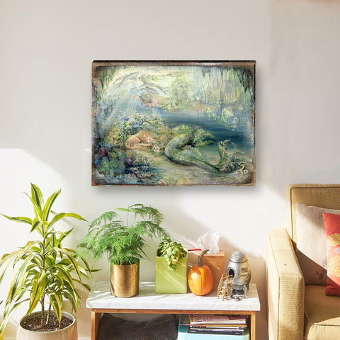 Dreams of Atlantis Fantasy Wooden Wall Art by Josephine Wall - Fantasy Décor - 852114 - JW - Freeyouthzbandz