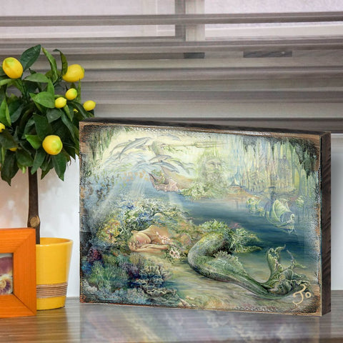 Dreams of Atlantis Fantasy Wooden Wall Art by Josephine Wall - Fantasy Décor - 852114 - JW - Freeyouthzbandz