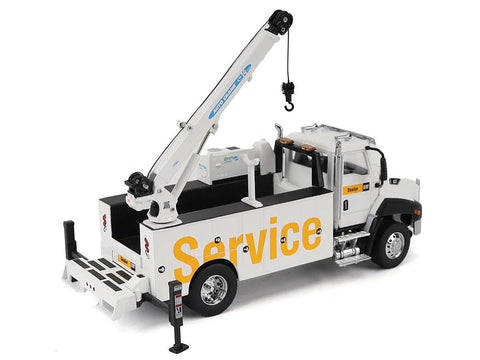 CAT Caterpillar CT660 Auto - Crane Titan 85 Truck with Miller EnPak White "Transport Series" 1/50 Diecast Model by Diecast Masters - Freeyouthzbandz