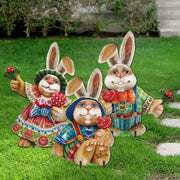 Easter Bunny Family Outdoor Decor by G. DeBrekht - Easter Spring Decor - 8154420F - S3 - Freeyouthzbandz