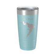 Lake Waco Map Tumbler Travel Mug Insulated Laser Engraved Coffee Cup Texas 20 oz - Freeyouthzbandz