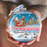 Up - Up Away Ball Glass Ornament Limited Edition by G. DeBrekht - Christmas Santa Snowman Decor - 73842 - Freeyouthzbandz