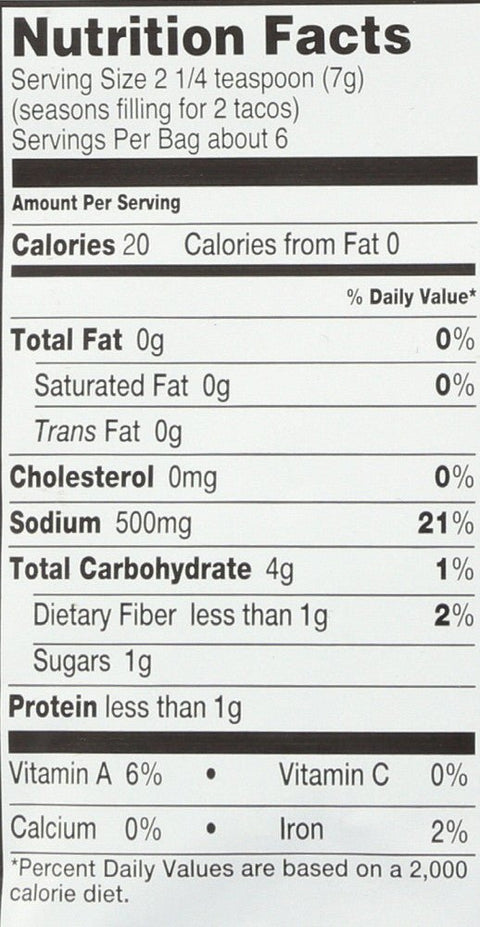 OG2 SEASONING TACO ( 12 X 1.4 OZ ) - Freeyouthzbandz