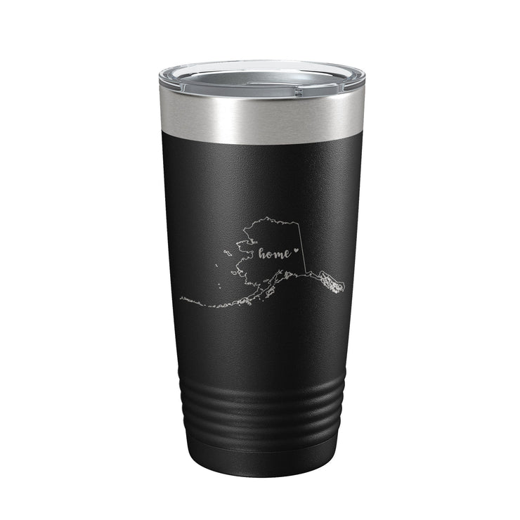 Alaska Tumbler Home State Travel Mug Insulated Laser Engraved Map Coffee Cup 20 oz - Freeyouthzbandz