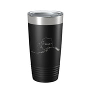 Alaska Tumbler Home State Travel Mug Insulated Laser Engraved Map Coffee Cup 20 oz - Freeyouthzbandz
