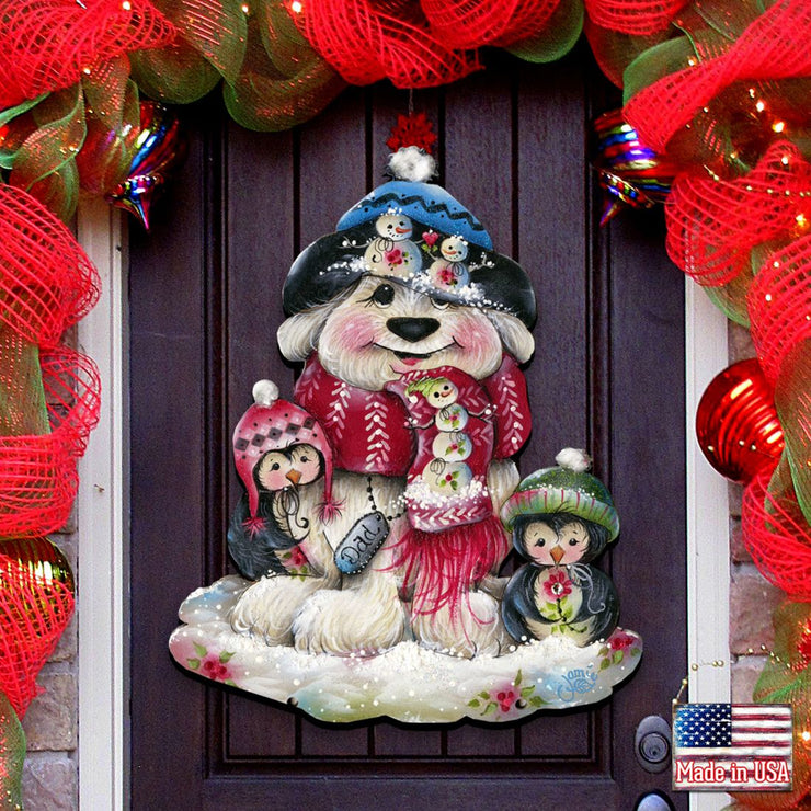 Christmas Dog Penguin Door Decor by Jamie Mills - Price - Pets Dog and Cats Decor - 8457503H - Freeyouthzbandz