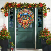 Nativity Wreath Outdoor Indoor Decor Wooden Christmas Decoration by G. Debrekht - Christmas Decor - 8652805F - Freeyouthzbandz