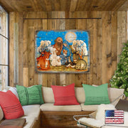 Nostalgic Nativity Wooden Wall Art by G. DeBrekht - Nativity Holiday Decor - 8673852B - Freeyouthzbandz