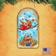 Watching Over Flying Angel Religious Christian Sacred Icon Ornament - Inspirational Icon Decor - 87034 - Freeyouthzbandz