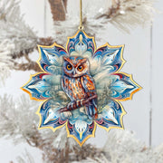 Great Horned Owl Snowflake Large Wooden Ornament by G. Debrekht - Nature Wildlife Decor - 8688436M - Freeyouthzbandz