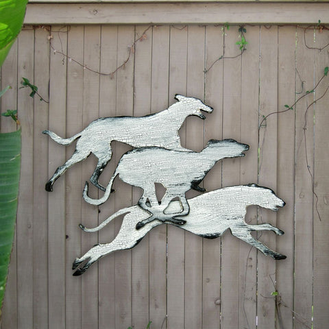 Track Dogs Rustic Wooden Wall Decor by G. DeBrekht - Nature Wildlife Decor - G98122S3 - Freeyouthzbandz
