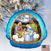 Holy Night Glass Ornament by Susan Winget - Nativity Holiday Decor - 756 - 205 - SW - Freeyouthzbandz