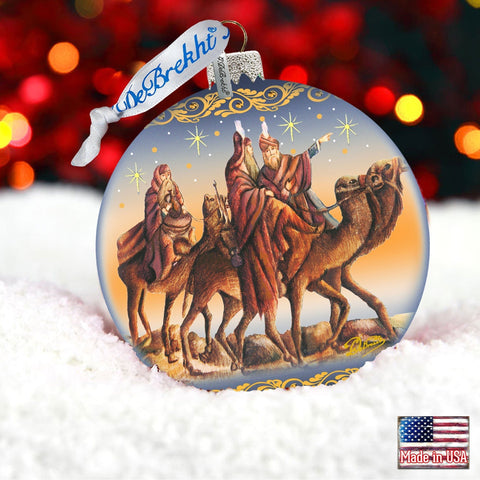 Nostalgic Tree Kings Journey Glass Ornament Limited Edition by G. DeBrekht - Nativity Holiday Decor - 73882 - Freeyouthzbandz