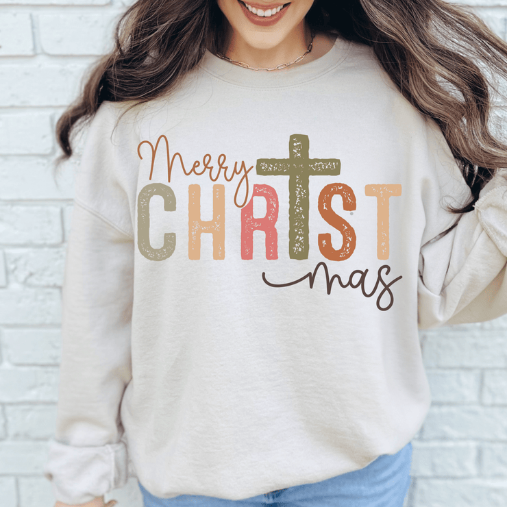 Christian Sweatshirt - Eco Brand - Christmas - Holiday - Merry CHRISTmas - Freeyouthzbandz