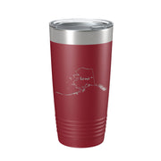 Alaska Tumbler Home State Travel Mug Insulated Laser Engraved Map Coffee Cup 20 oz - Freeyouthzbandz