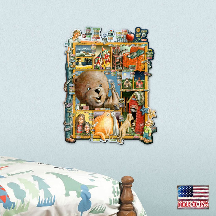 Opposites Whimsical Wall Art by Laura Seeley - Love Family Kids Decor - 8513010 - LS - Freeyouthzbandz